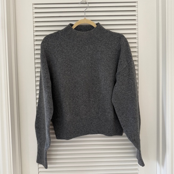& Other Stories Gray Mock Neck Sweater - Picture 1 of 5